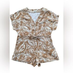 Madewell Women’s Size Extra Small, XS, Lightspun
Drawstring Romper Tropical Palm
